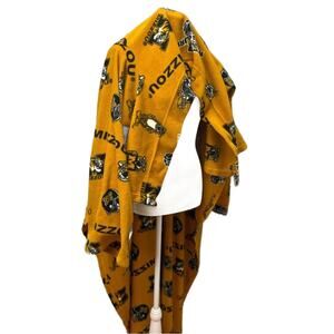 Mizzou University Columbia Missouri Soft Fleece Snuggie Cuddle Sleeved Blanket
